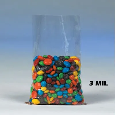 3 Mil Flat Polypropylene Bags 3 x 5-1/2" thru 8 x 10"