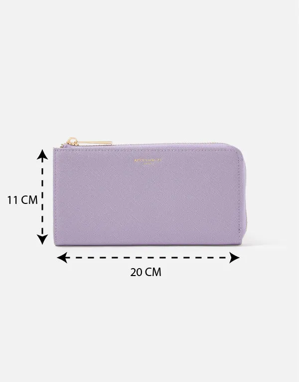 Accessorize London Women's Faux Leather Liliac Reptile Large Wallet Purse