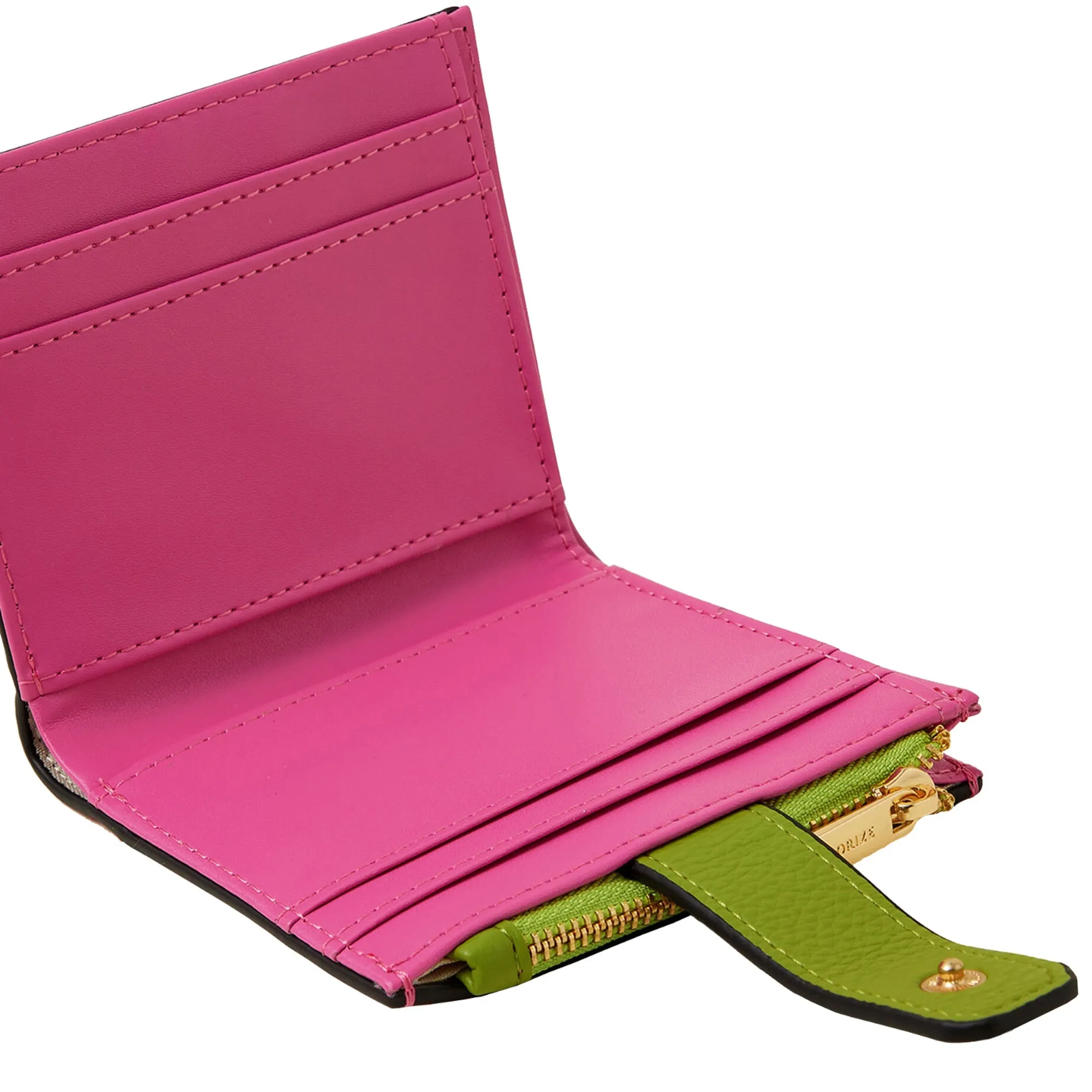 Accessorize London Women's Pink Zip Card Holder Wallet