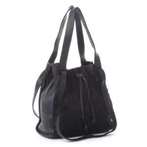 Ambra Taupe Washed Leather Handbag