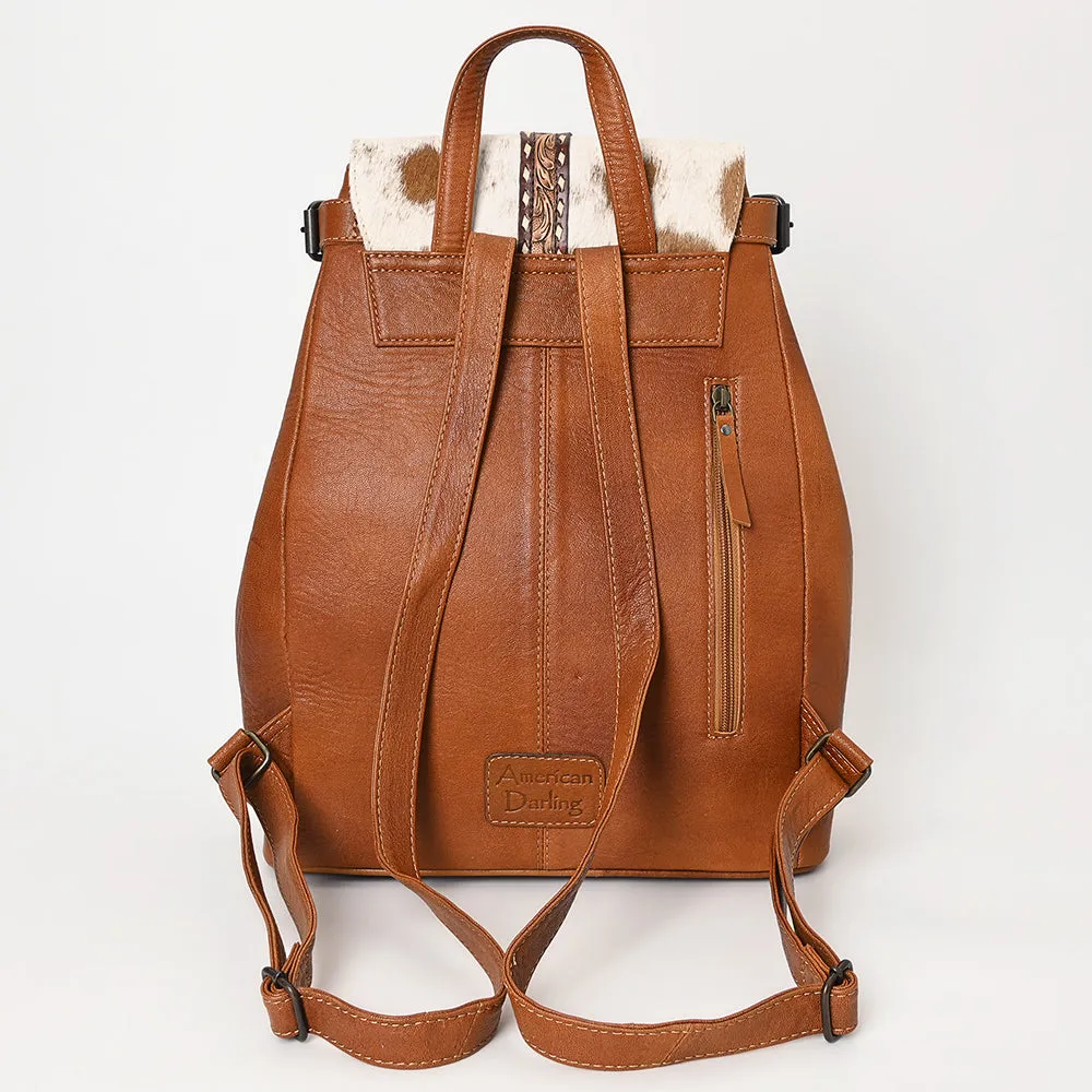 American Darling ADBG1409 Backpack Hand Tooled Hair On Genuine Leather women bag western handbag purse