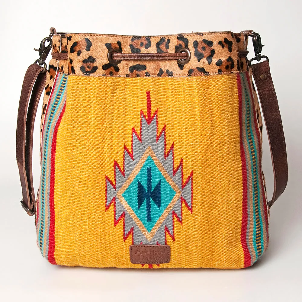 American Darling ADBG574D1 Large Crossbody Saddle Blanket Hair On Genuine Leather Women Bag Western Handbag Purse