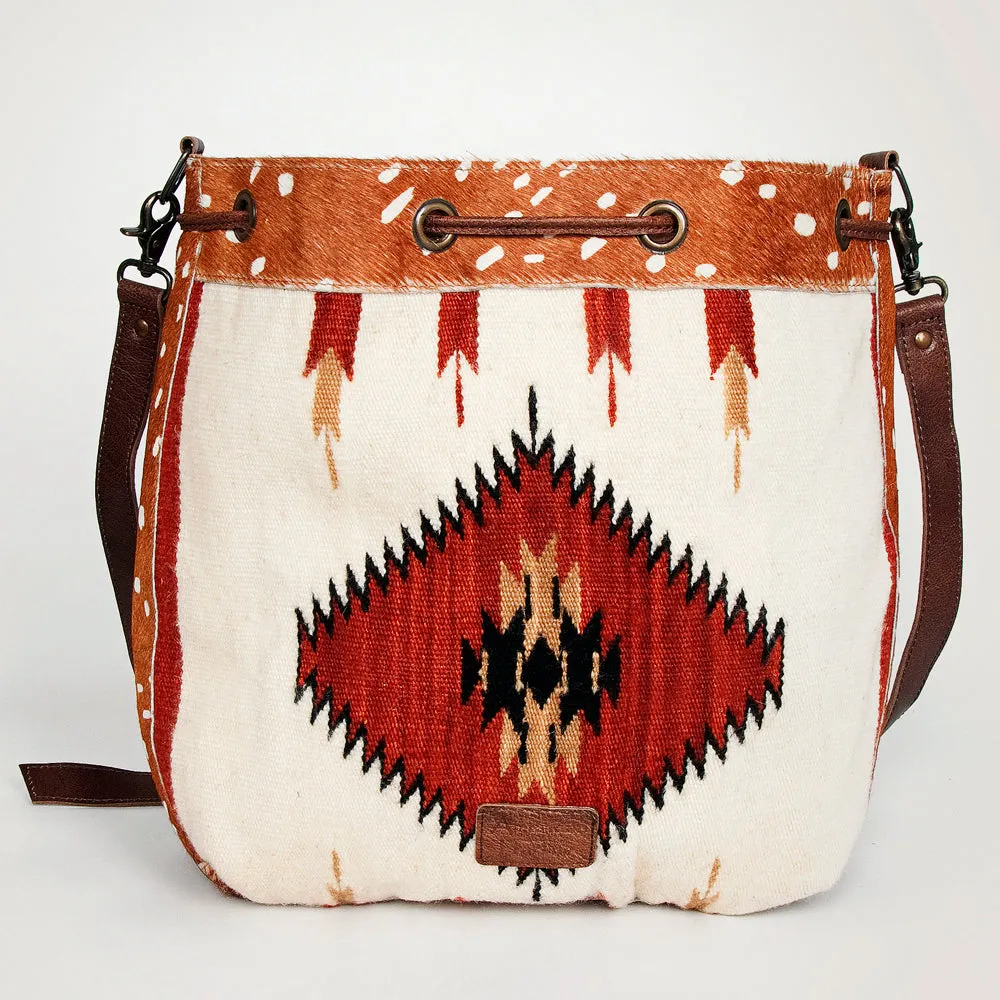 American Darling ADBG574D1 Large Crossbody Saddle Blanket Hair On Genuine Leather Women Bag Western Handbag Purse