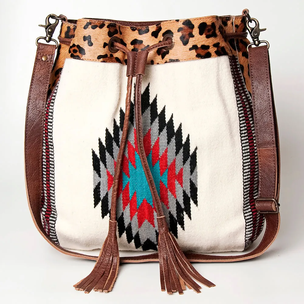 American Darling ADBG574D1 Large Crossbody Saddle Blanket Hair On Genuine Leather Women Bag Western Handbag Purse