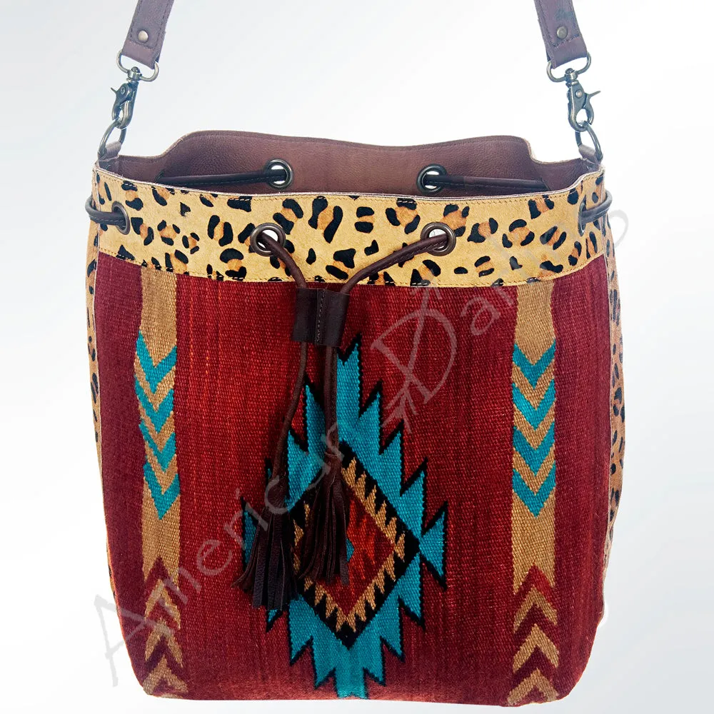 American Darling ADBG574D1 Large Crossbody Saddle Blanket Hair On Genuine Leather Women Bag Western Handbag Purse