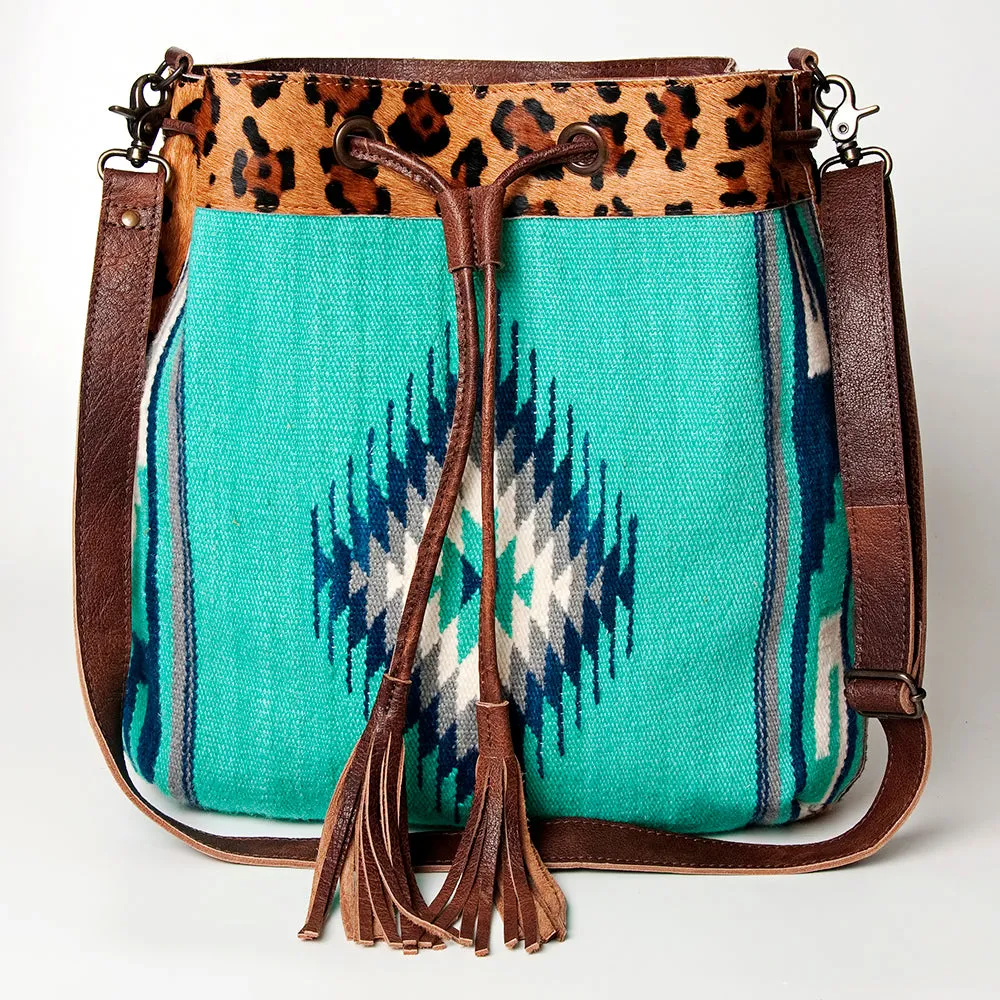 American Darling ADBG574D1 Large Crossbody Saddle Blanket Hair On Genuine Leather Women Bag Western Handbag Purse
