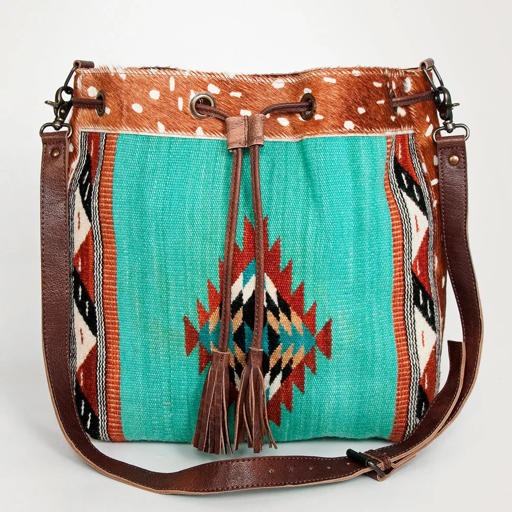 American Darling ADBG574D1 Large Crossbody Saddle Blanket Hair On Genuine Leather Women Bag Western Handbag Purse