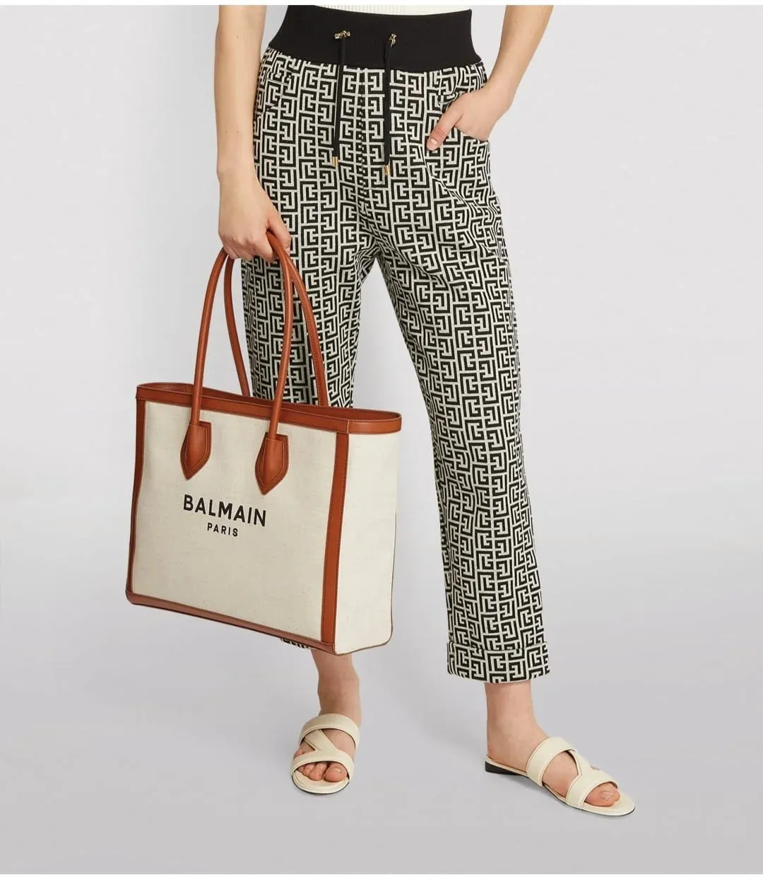 BALMAIN B-ARMY TOTE BAG - BLACK