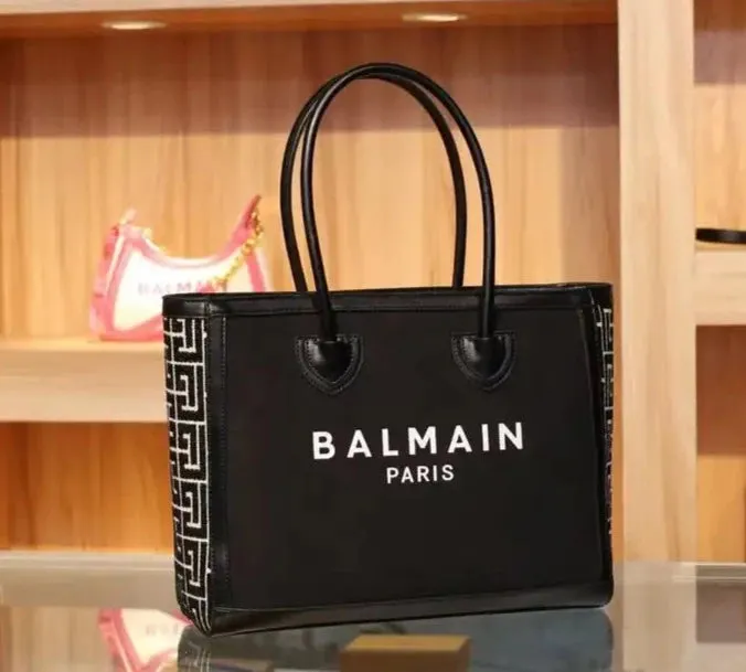 BALMAIN B-ARMY TOTE BAG - BLACK