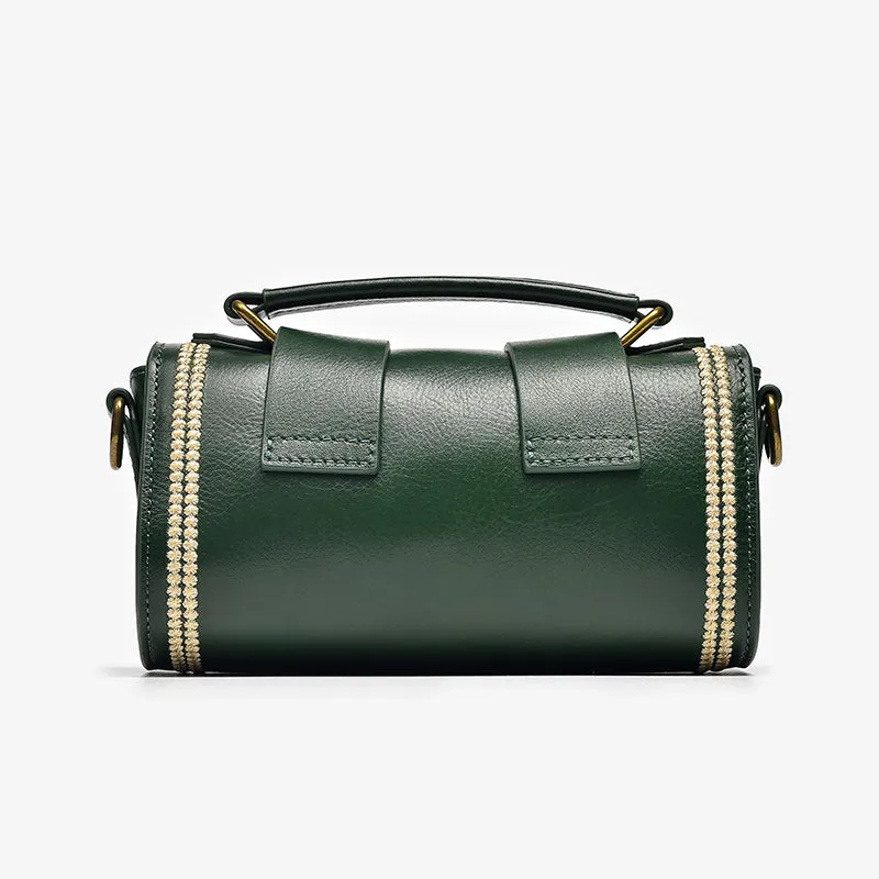 BeauToday Women's Genuine Leather Mini Handbag Vintage Shoulder Bags with Hasp Closure