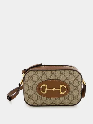 Beige & Ebony Horsebit 1955 Mini Shoulder Bag