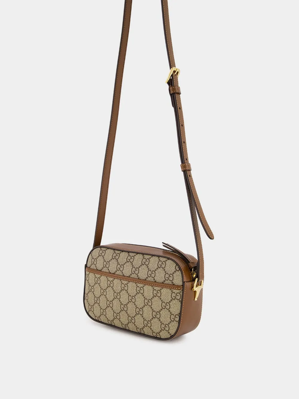 Beige & Ebony Horsebit 1955 Mini Shoulder Bag