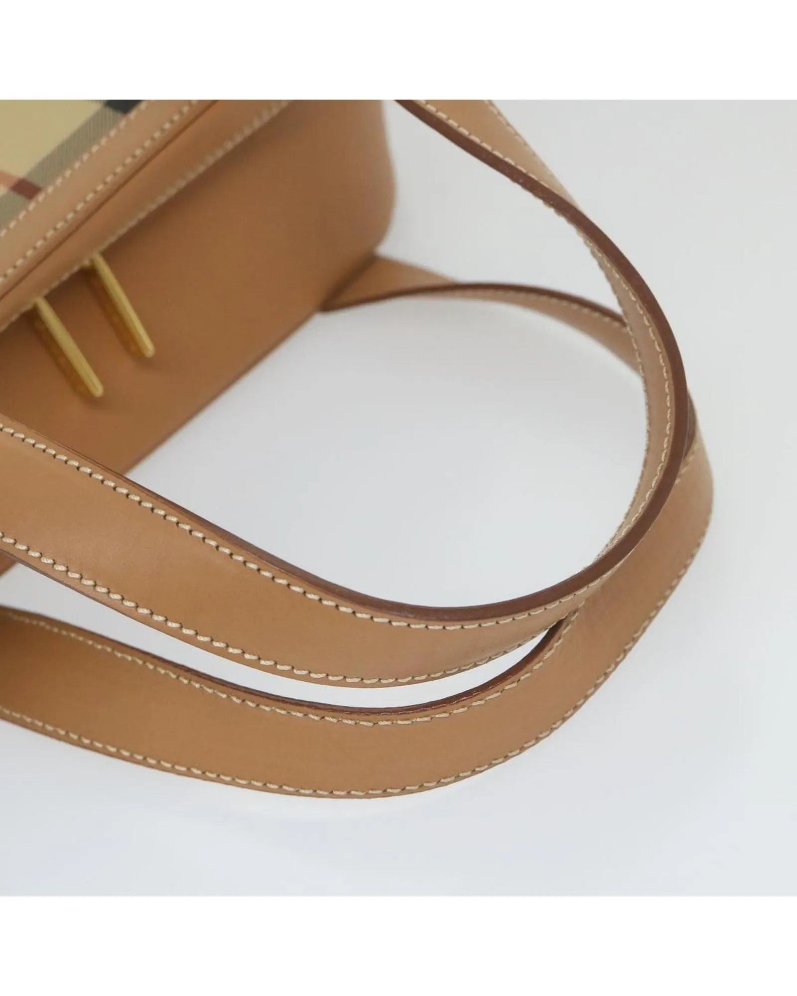 Beige Leather Hand Bag with Dust Bag - Italian Made