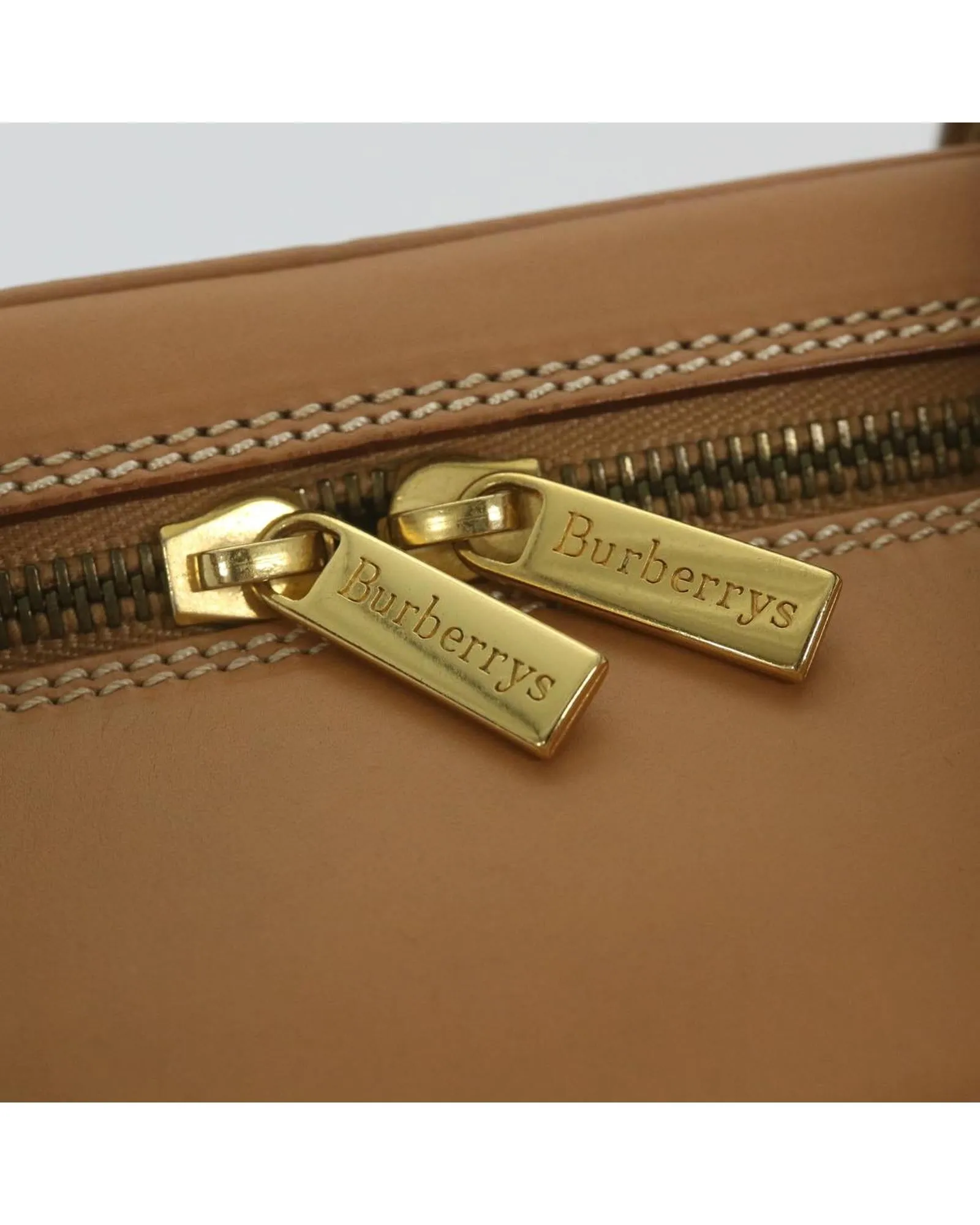 Beige Leather Hand Bag with Dust Bag - Italian Made