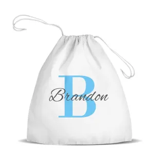 Blue Monogram  Premium Drawstring Bag (Temporarily Out of Stock)