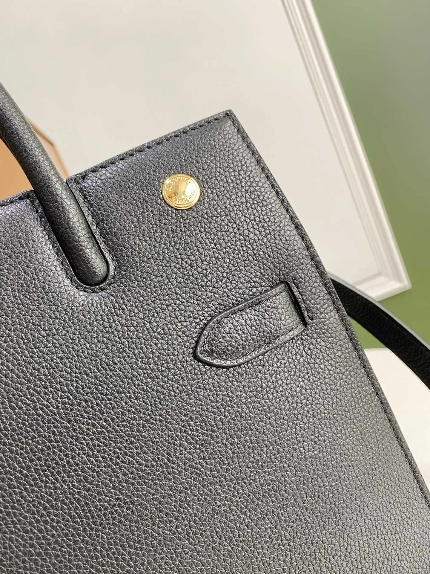 Burberry Medium Leather Title Bag