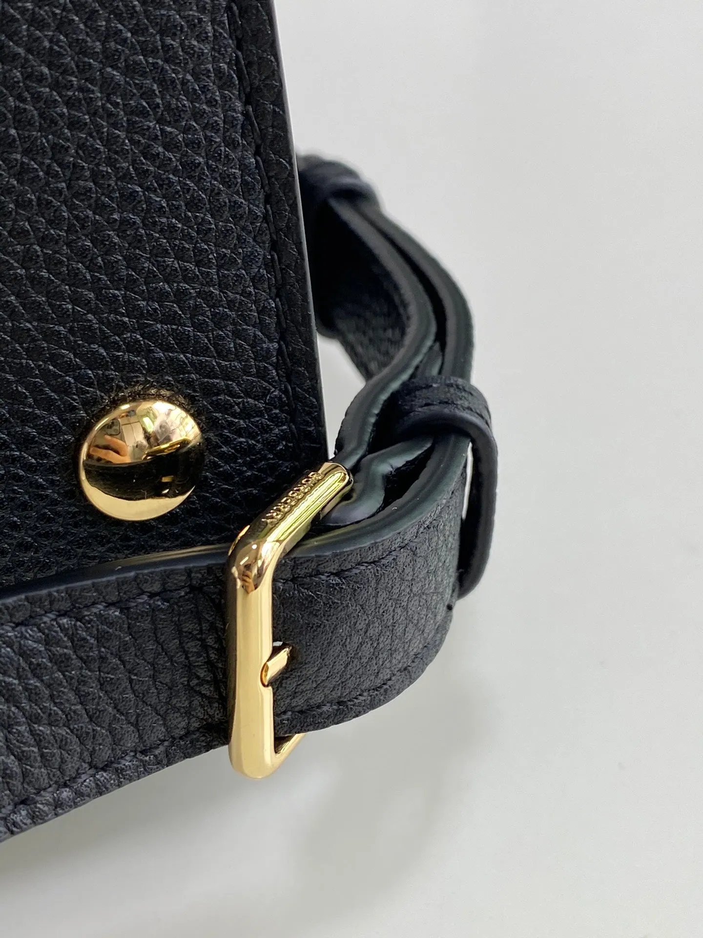 Burberry Medium Leather Title Bag