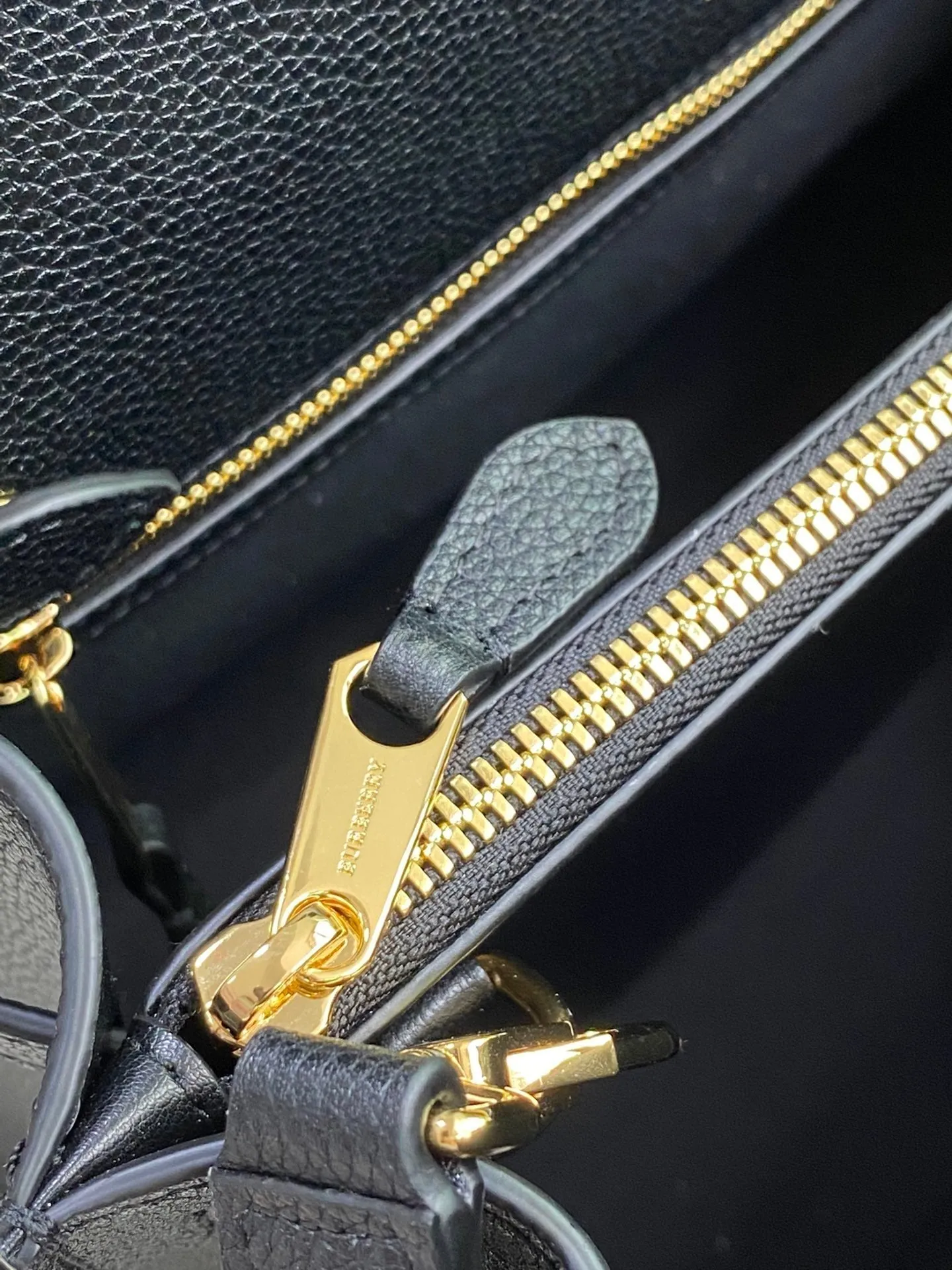 Burberry Medium Leather Title Bag