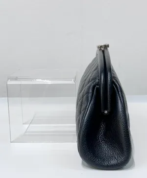 Chanel Quilted Caviar Timeless Clutch Black SHW