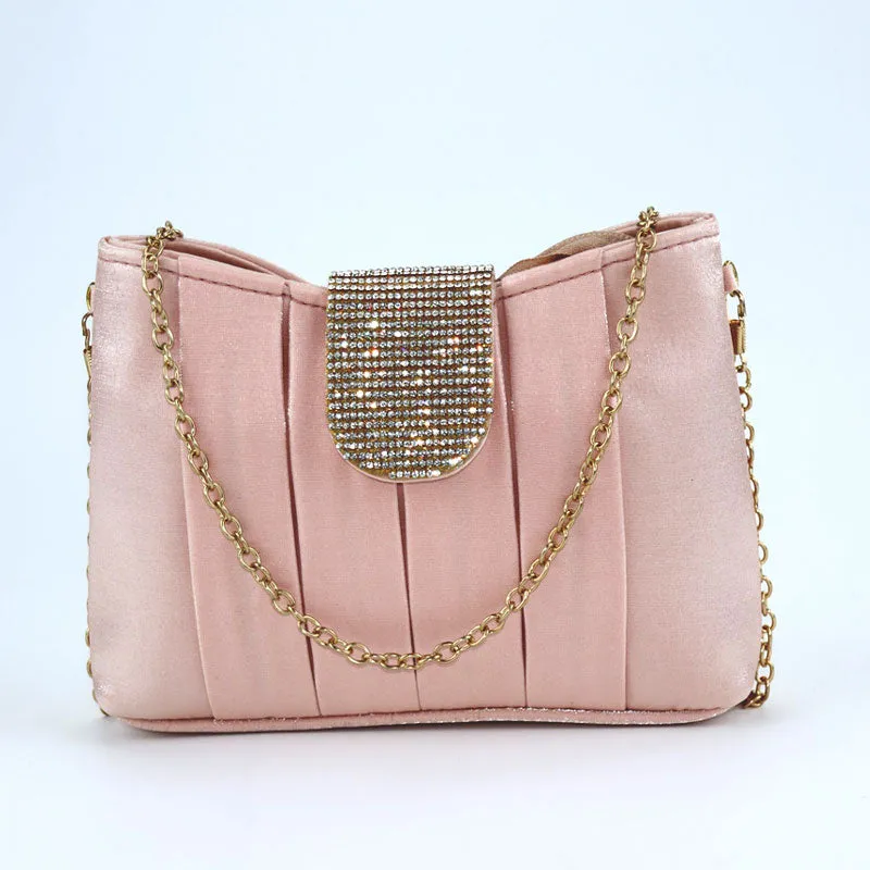 Diamond Flap Clutch Cross Body Long Chain Handbags #22