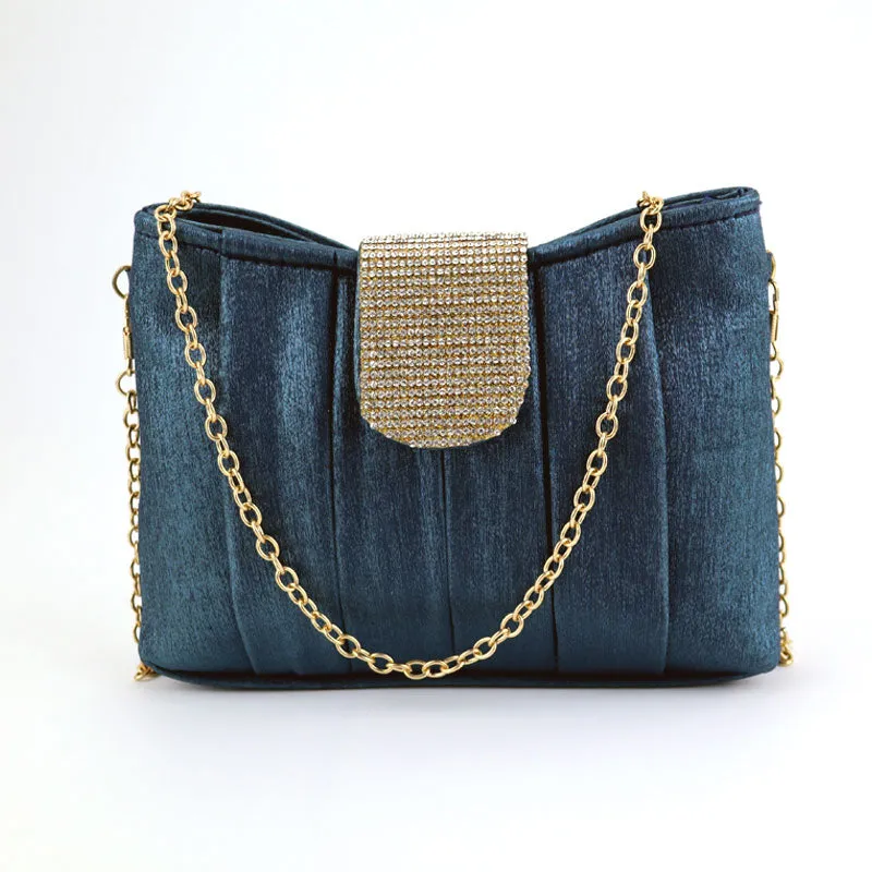 Diamond Flap Clutch Cross Body Long Chain Handbags #22