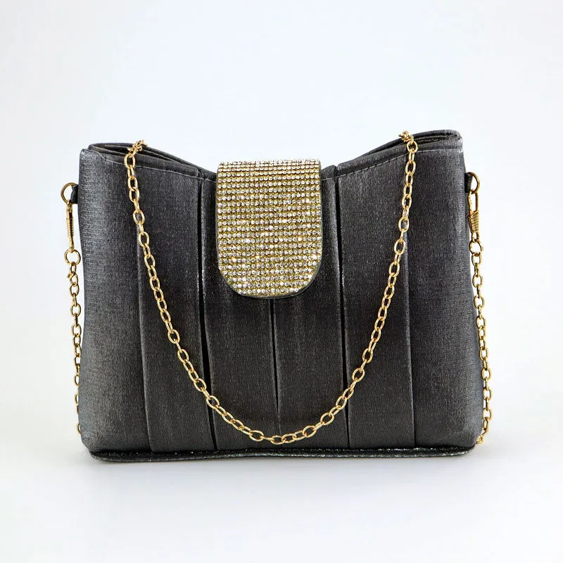 Diamond Flap Clutch Cross Body Long Chain Handbags #22