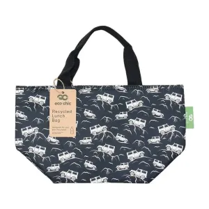 Eco Chic Black Lightweight Foldable Lunch Bag Land Rovers