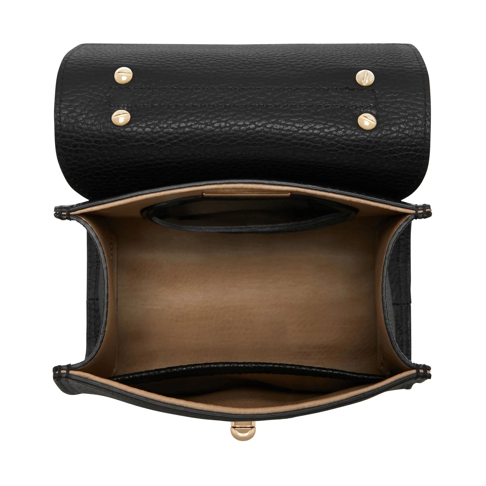 Femme Forte Simone Mini black leather handbag calfskin leather