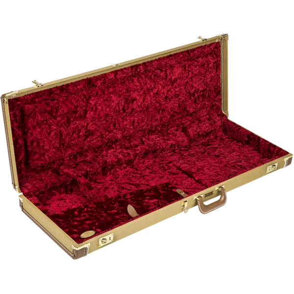 Fender 099-6103-400 Strat/Tele Case, Tweed w/ Red Poodle Plush Interior
