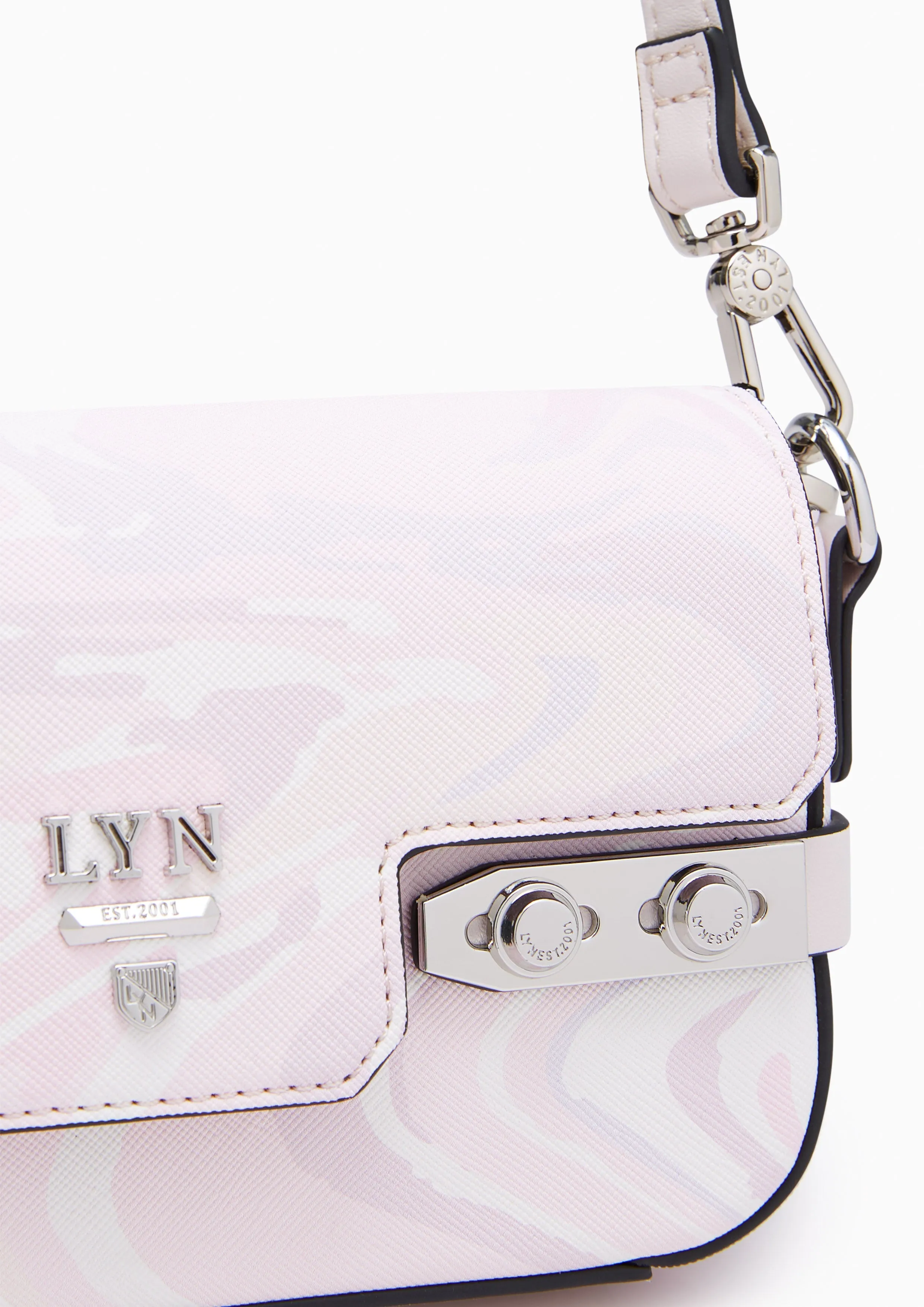 Fineness Marble Mini Crossbody Bag Light Pink