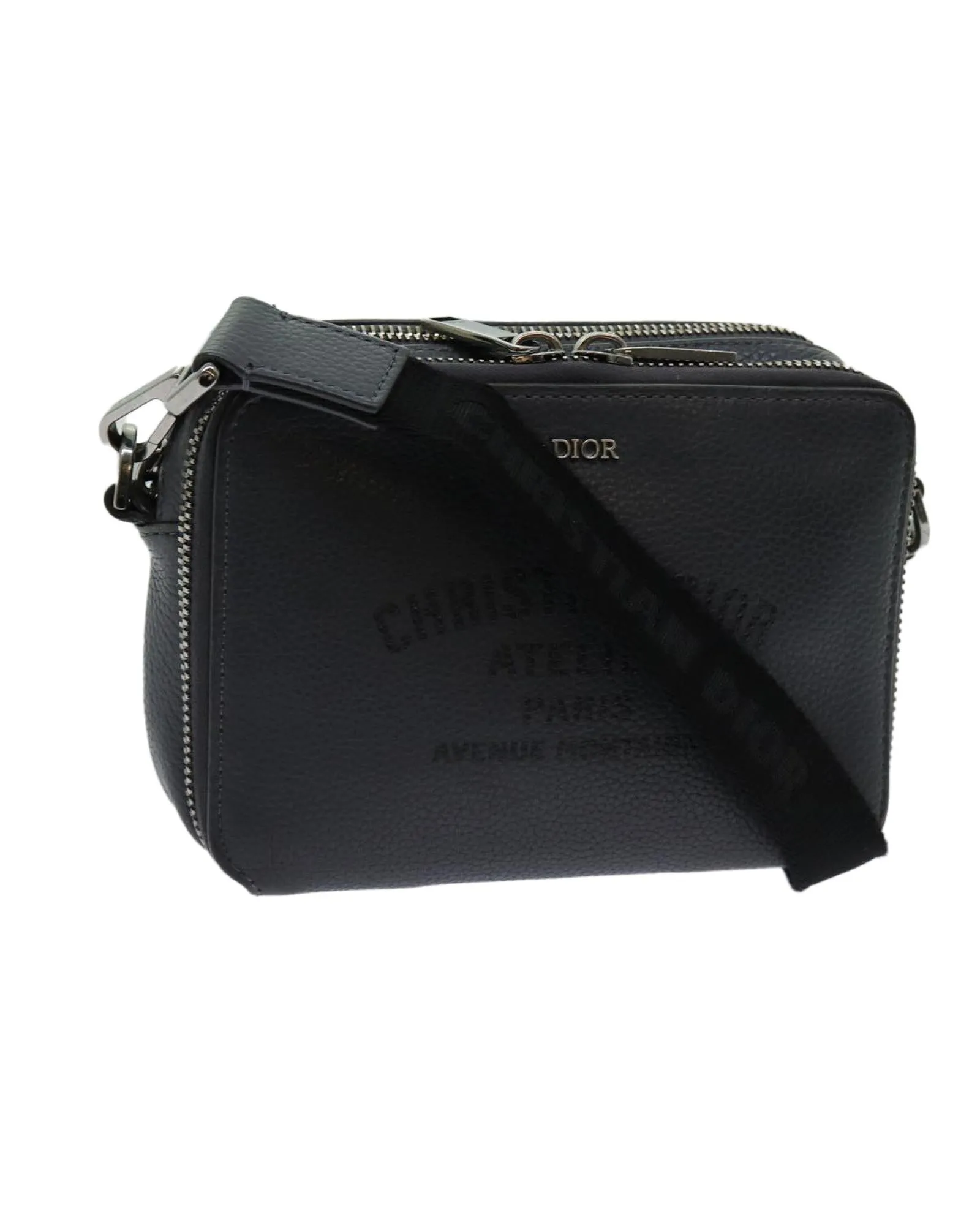 Gray Leather Shoulder Bag by Christian Dior - Authentic and Stylish