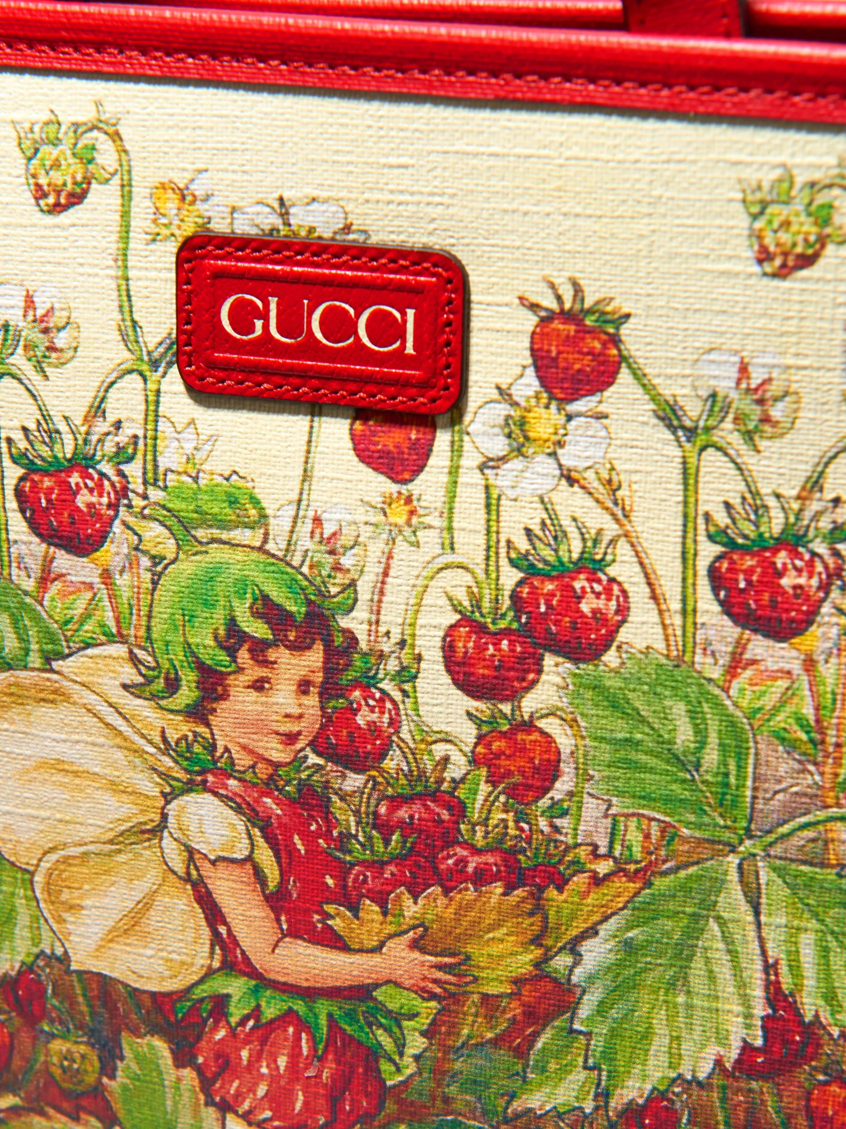 Gucci Girls Flower Fairies Supreme Tote Bag (W:38.5cm)