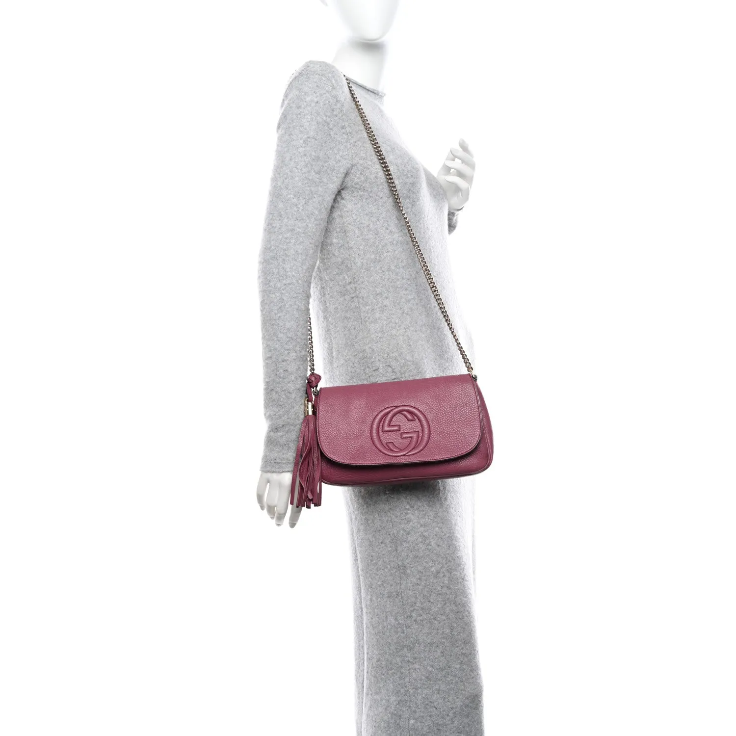 Gucci Pebbled Calfskin Medium Soho Flap