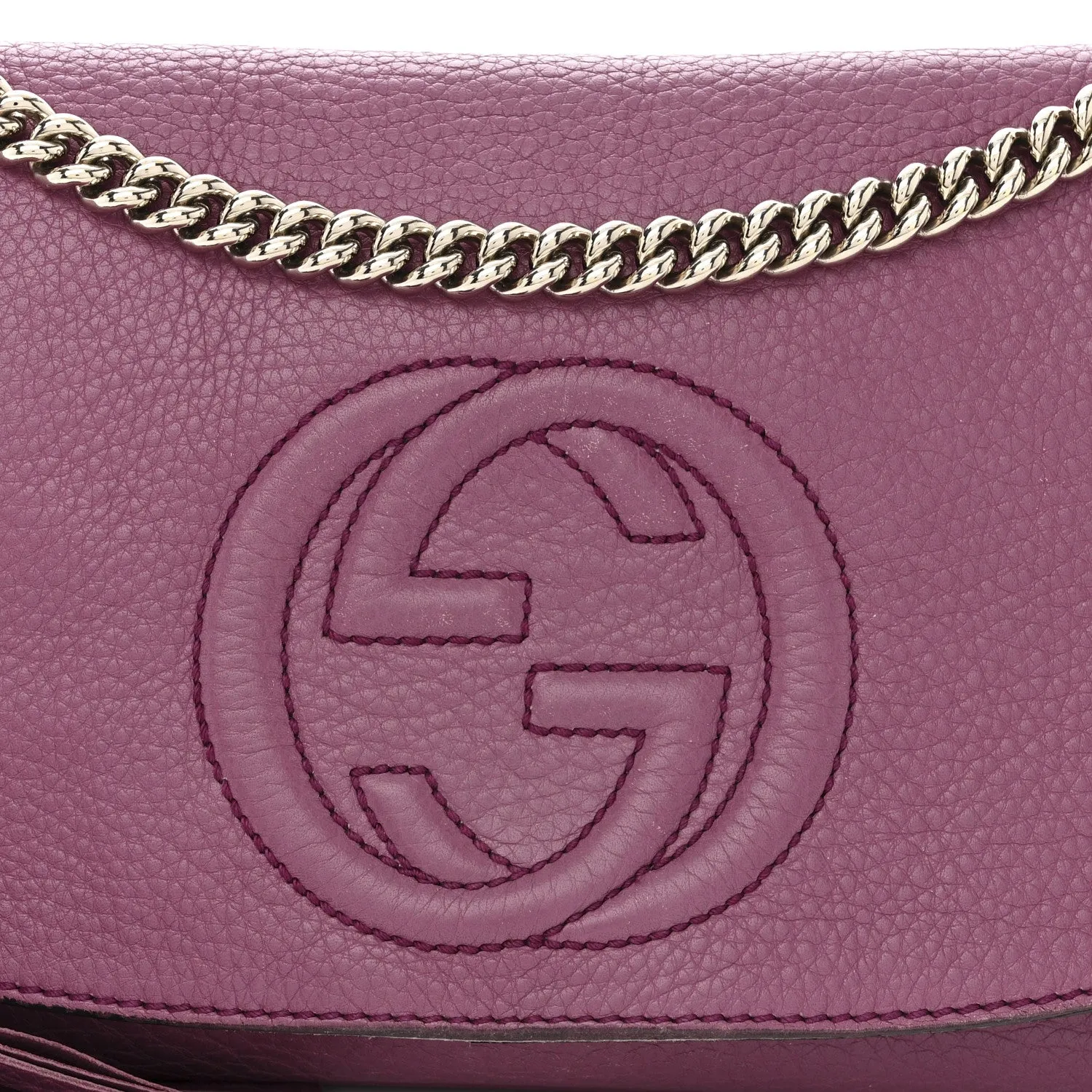 Gucci Pebbled Calfskin Medium Soho Flap