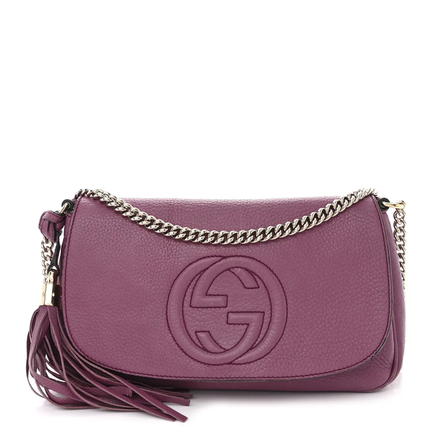 Gucci Pebbled Calfskin Medium Soho Flap