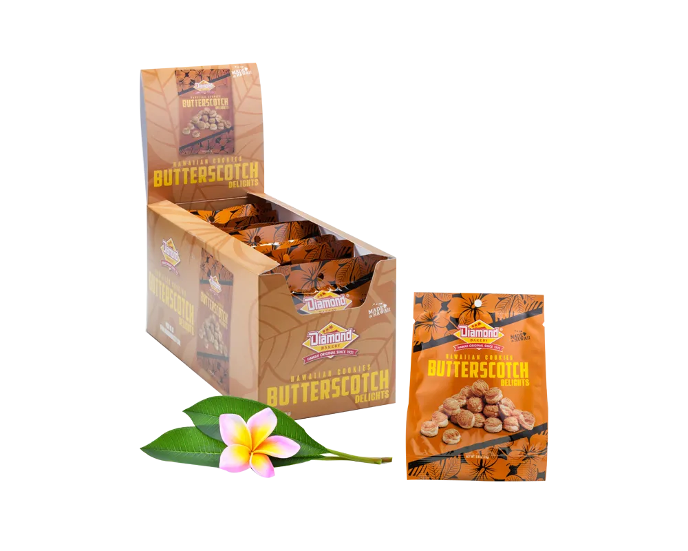Hawaiian Cookies, Butterscotch Delight (0.8oz / Case of 9)