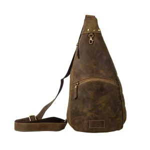 High Country Distressed Leather Sling Bag