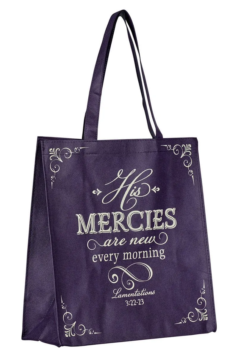 His Mercies Are New Amethyst  Tote Bag