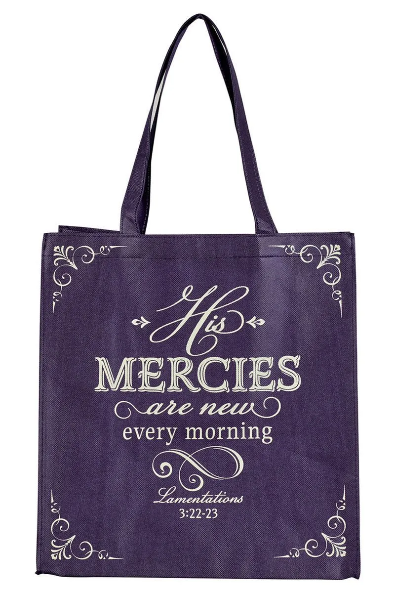 His Mercies Are New Amethyst  Tote Bag