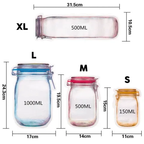 Jar Reusable Bags