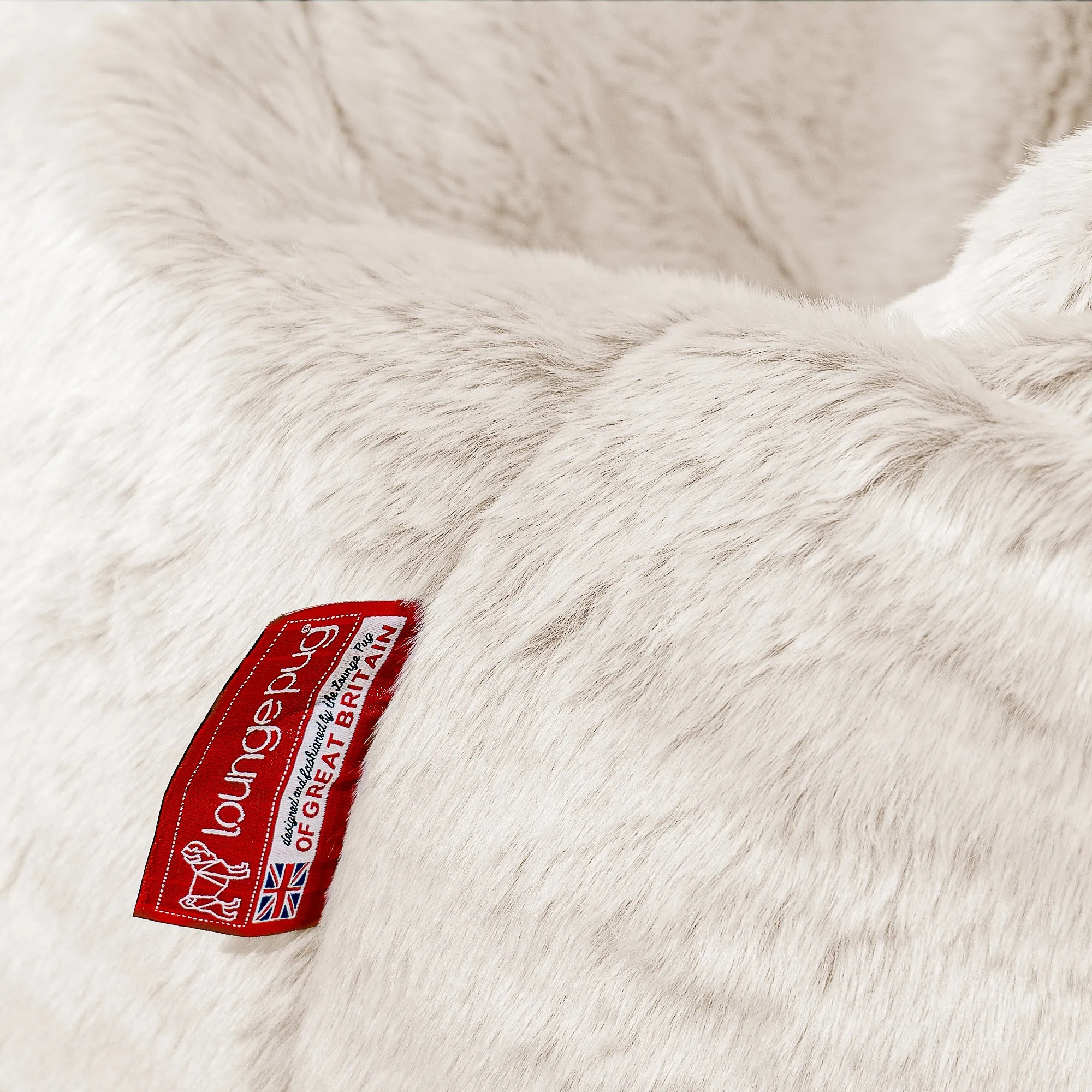 Josephine Sofa Bean Bag - Fluffy Faux Fur Rabbit White