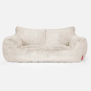 Josephine Sofa Bean Bag - Fluffy Faux Fur Rabbit White