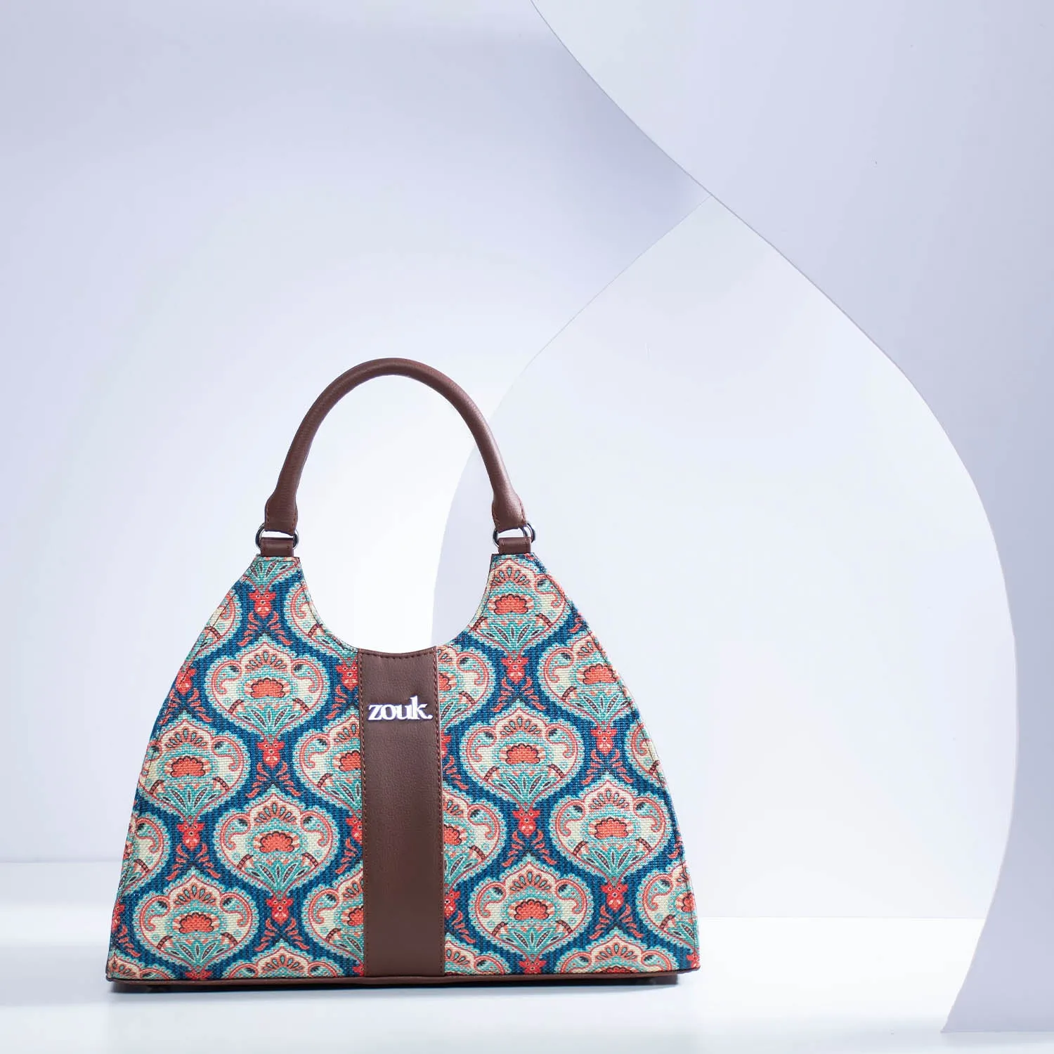 Konkona Statement Satchel Bag - Kovil Blue