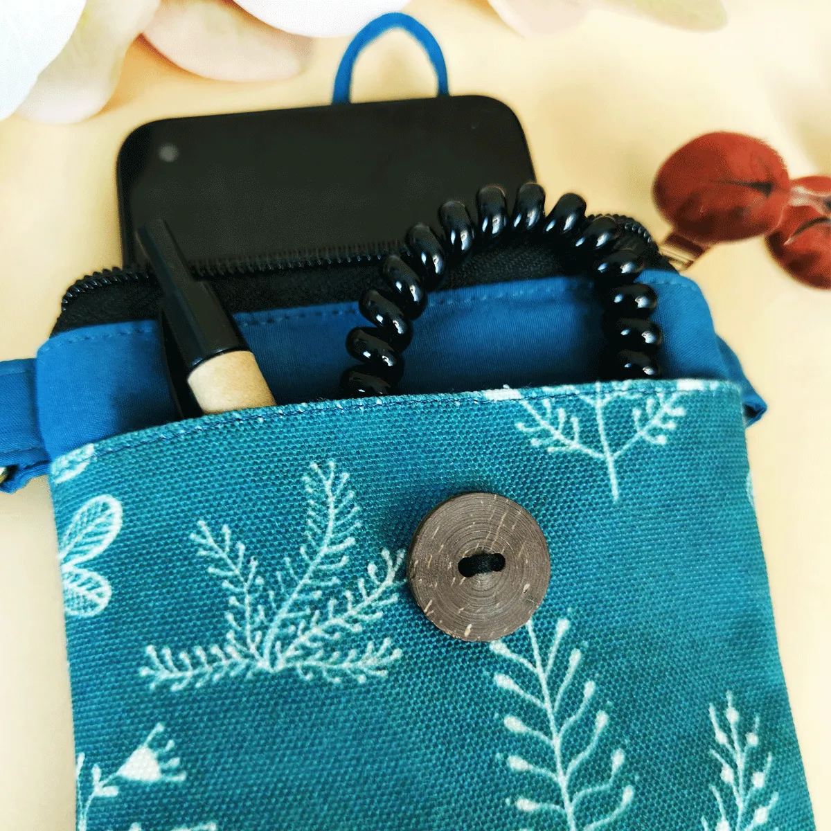 Loop Mobile Sling Bag-Teal Warli