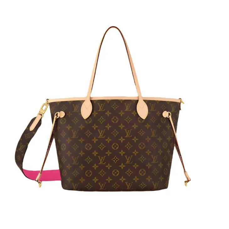 Louis Vuitton Neverfull Bandoulière Inside Out MM Monogram/Rose Pondichery