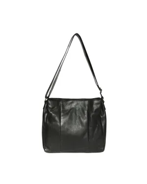 Modapelle - Soft Cow Leather Large Cross Body Bag - 7756BLACK