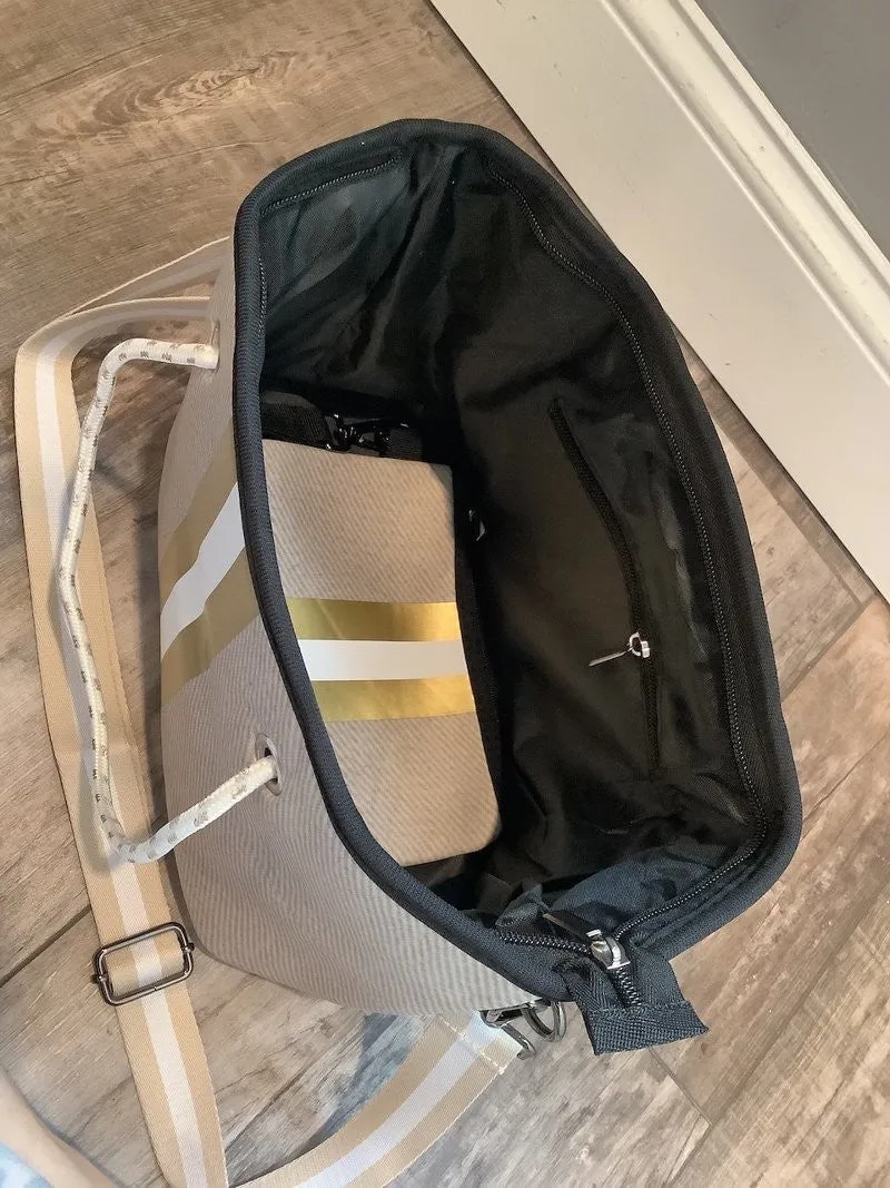 Neoprene tan bag