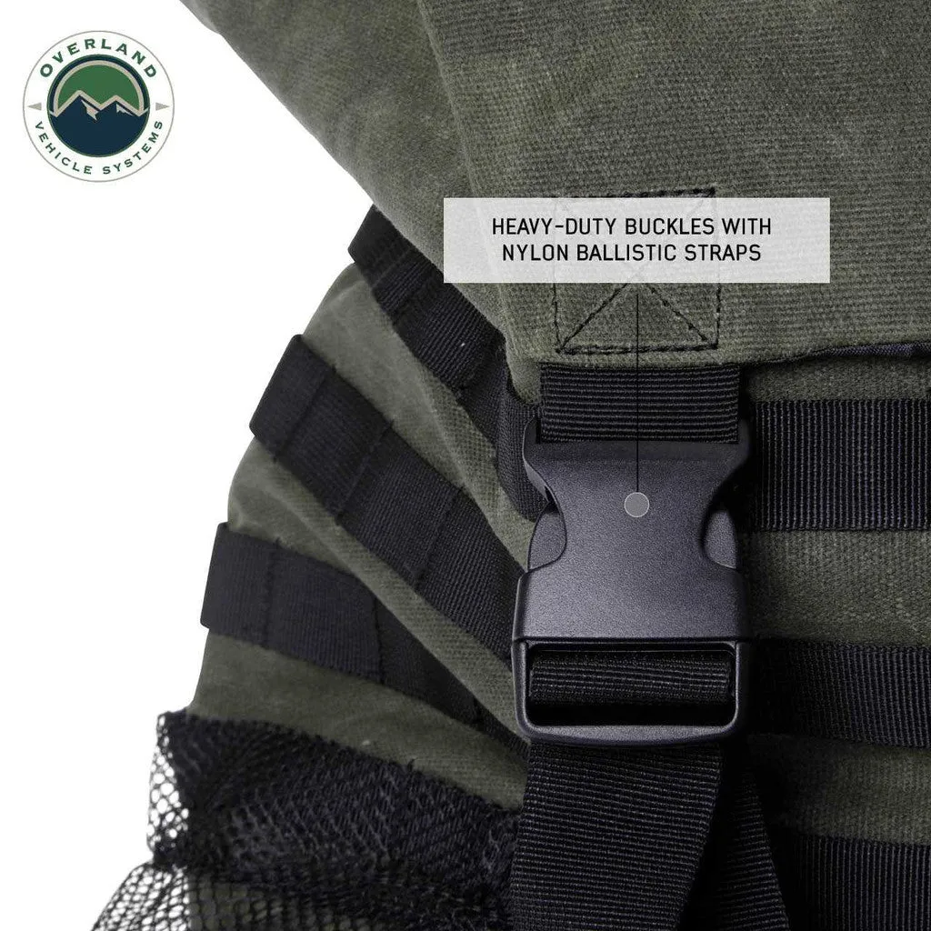 OVERLAND VEHICLE SYSTEMS | Extra Large Trash Bag Tire Mount - #16 Waxed Canvas Universal (21099941)