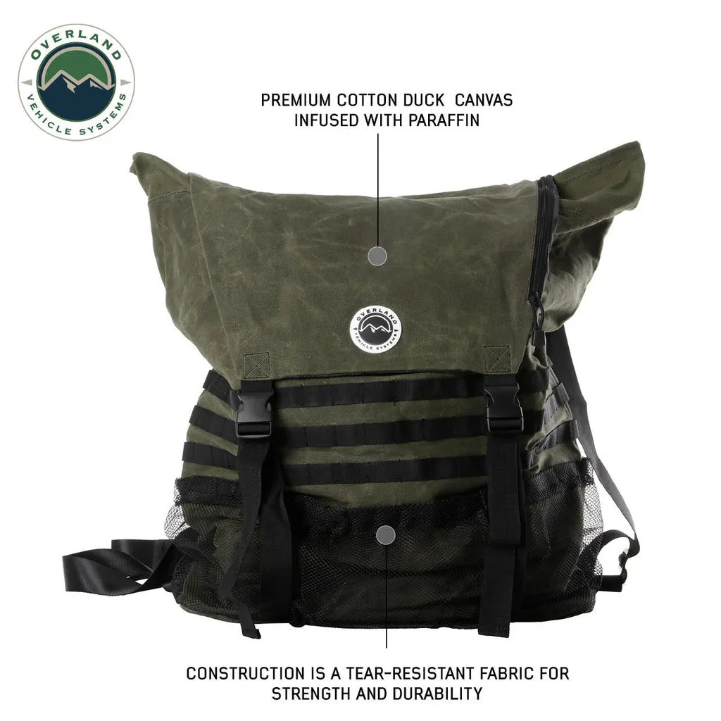 OVERLAND VEHICLE SYSTEMS | Extra Large Trash Bag Tire Mount - #16 Waxed Canvas Universal (21099941)