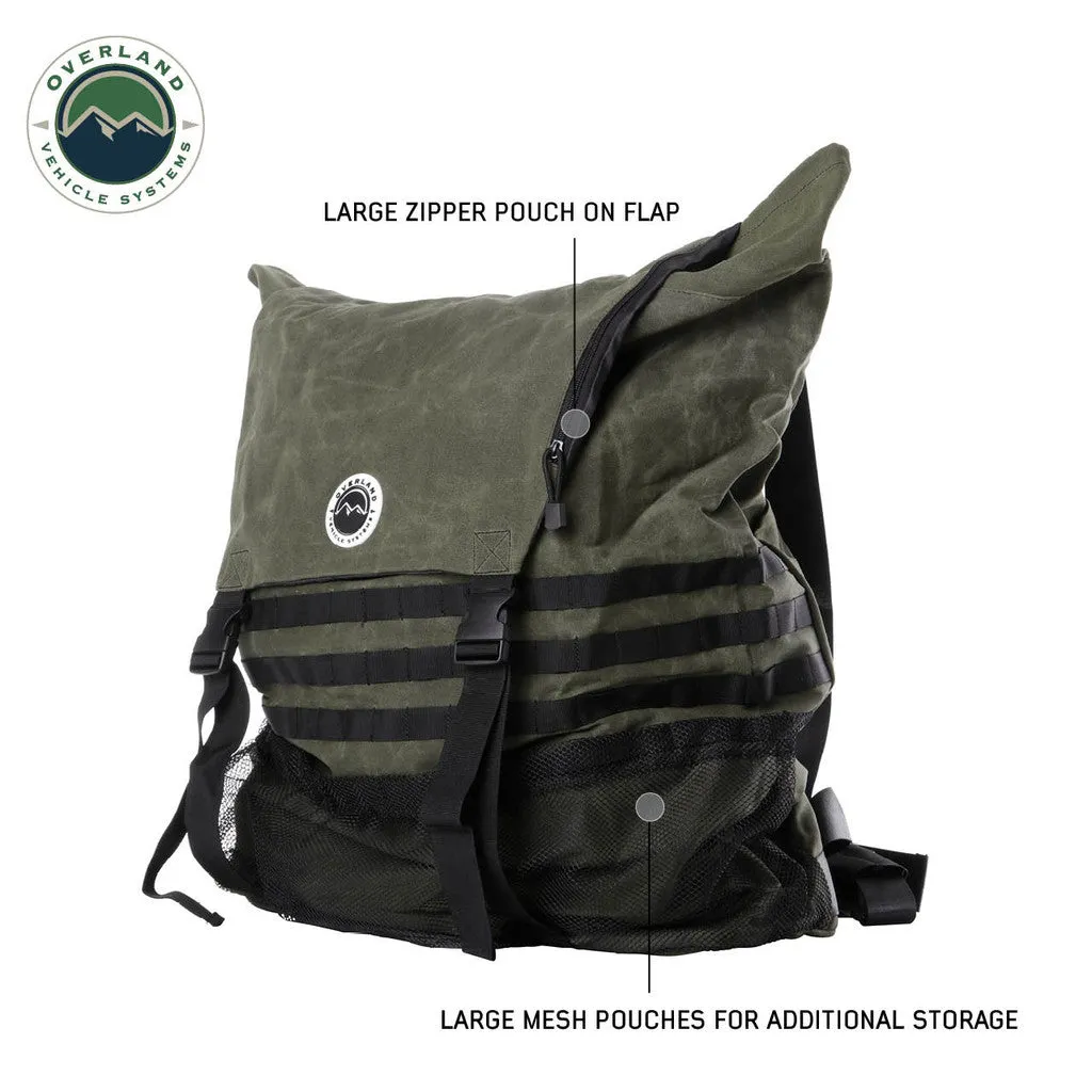 OVERLAND VEHICLE SYSTEMS | Extra Large Trash Bag Tire Mount - #16 Waxed Canvas Universal (21099941)